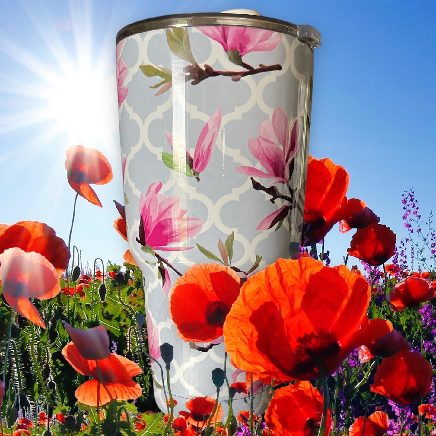 Floral Stainless Steel 30 oz Tumbler